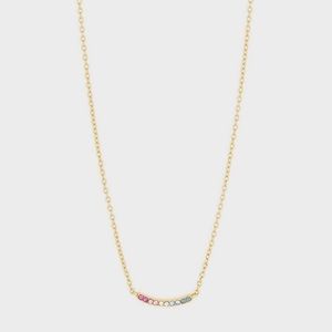 NWT Gorjana Ombré Shimmer Mini Rainbow Necklace